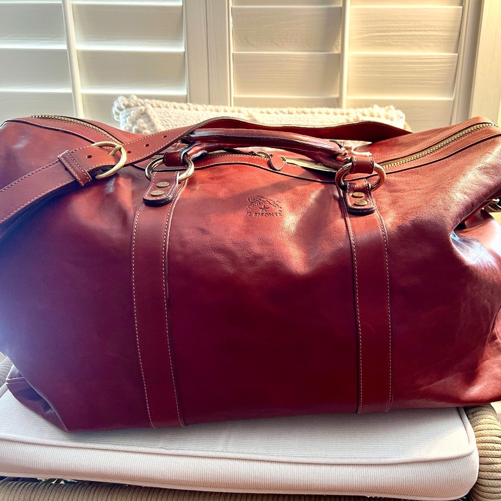 IL Bisonte Italian Leather Weekender Travel Bag